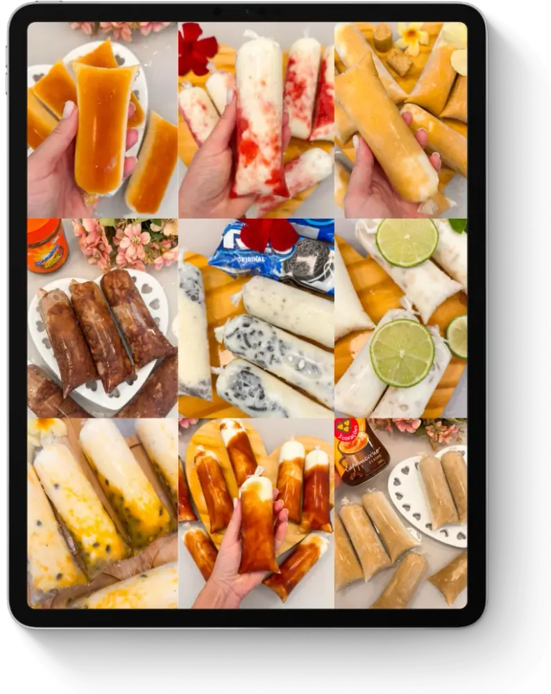 Grade de sabores do Geladinho Perfeito