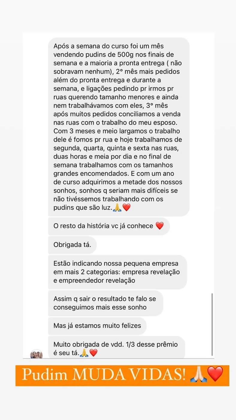 Aluna largou o emprego em tres meses